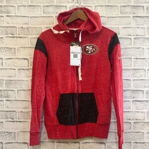 NWT! Women’s Nike San Francisco 49ers red full zip lightweight hoodie XS